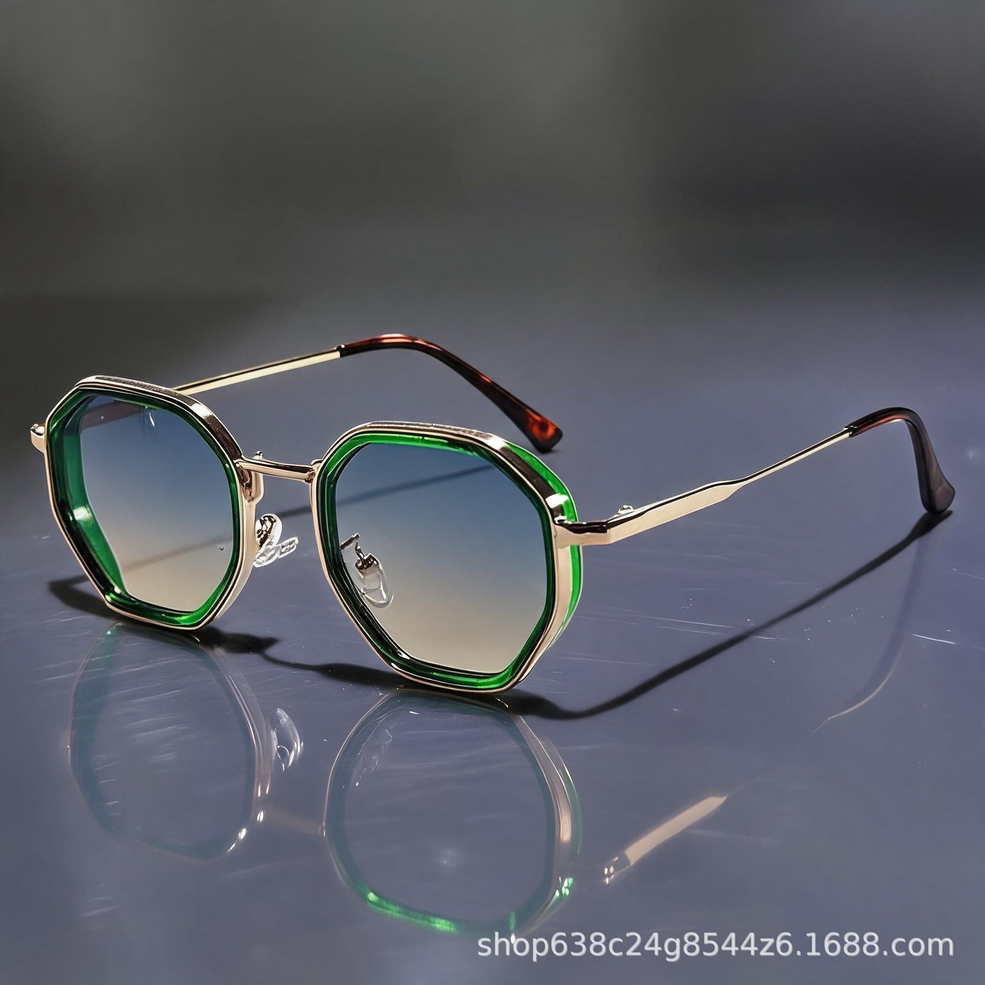 Street Fashion High End - Metalowe okulary przeciwsłoneczne w stylu retro,