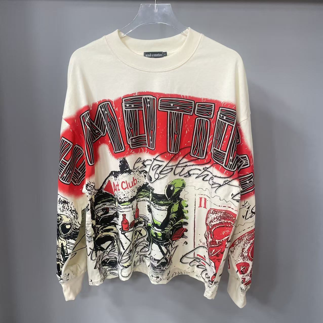 Fashion Streetwear - Wysokiej jakości designerska koszulka z długim