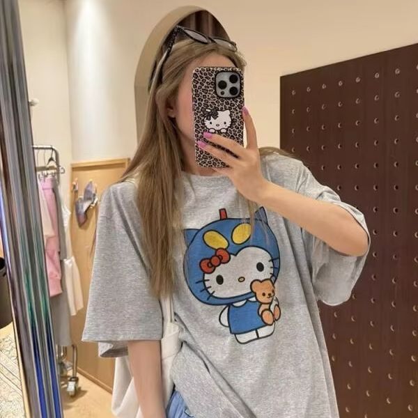 Street Fashion Us - Krótki rękaw, koszulka z nadrukiem Hello