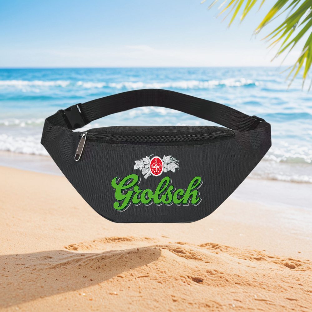 Street Fashion Logo Design - Stylowy plecak biodrowy z logo Grolsch,