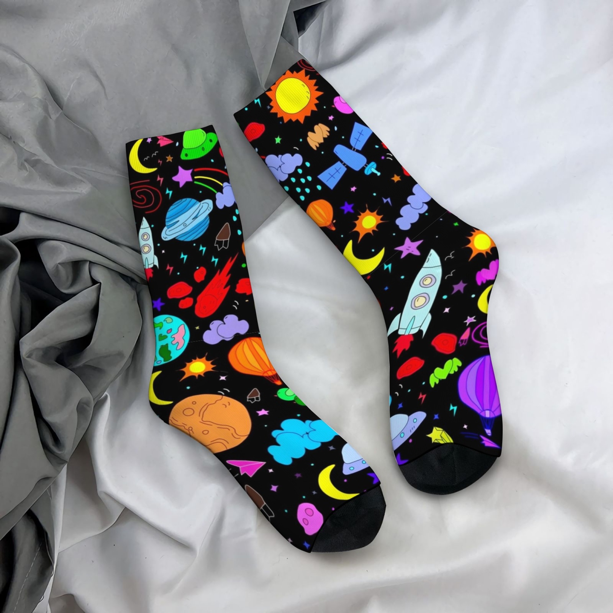 Quirky Street Fashion - Zabawne skarpetki męskie do połowy łydki