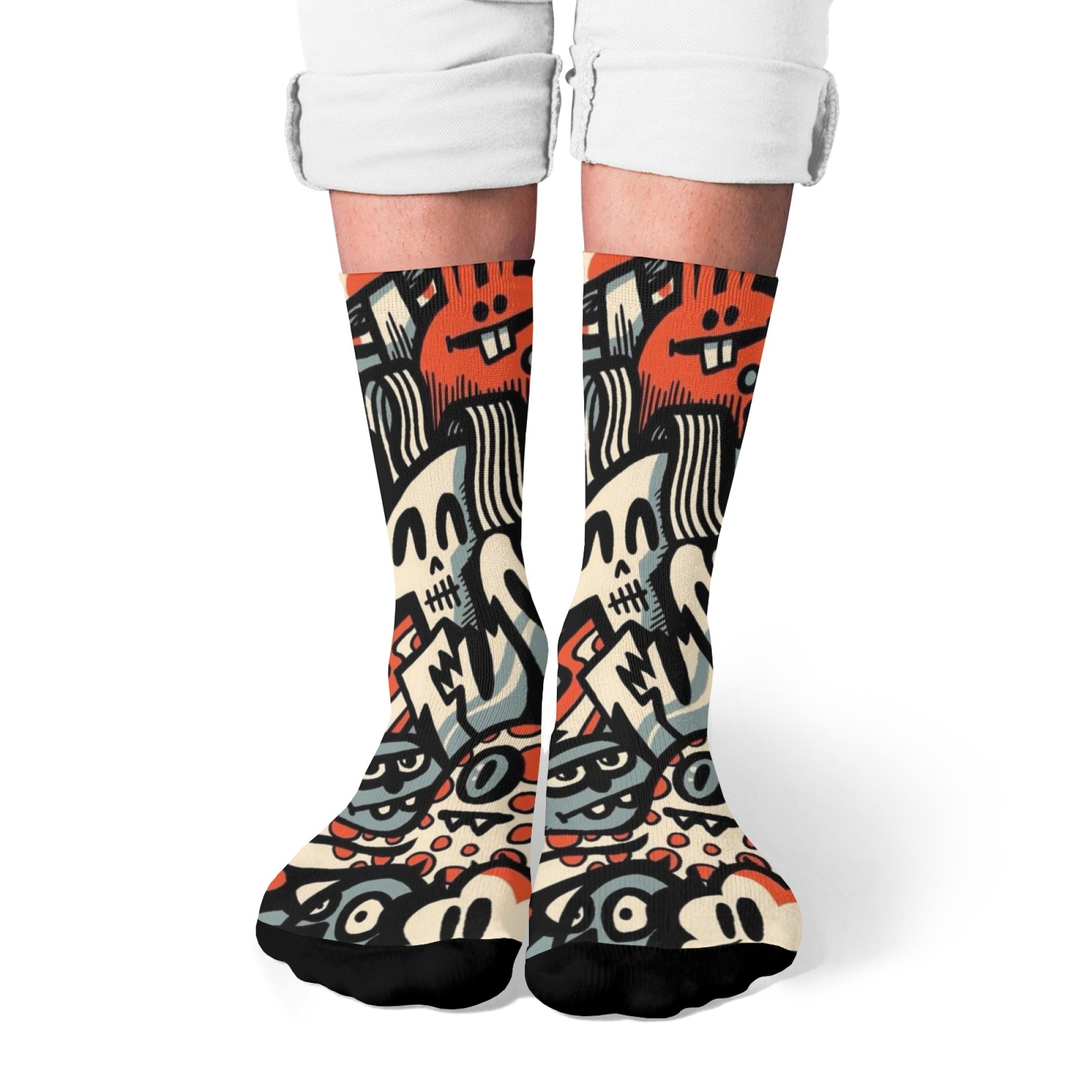 Quirky Street Fashion - Modne, zabawne, oryginalne skarpetki męskie z