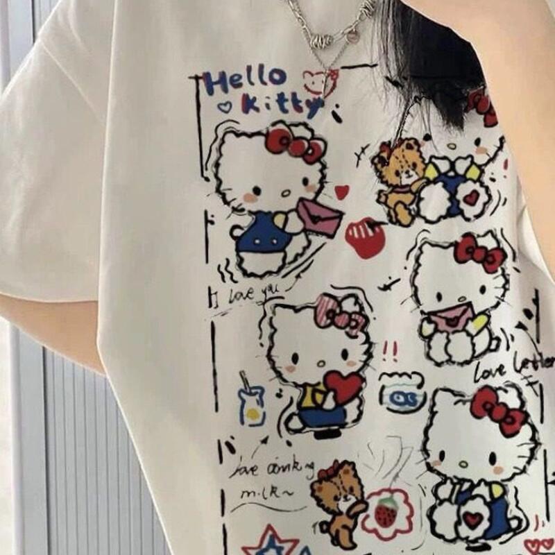 Street Fashion Us - Krótki rękaw, letnia koszulka damska z