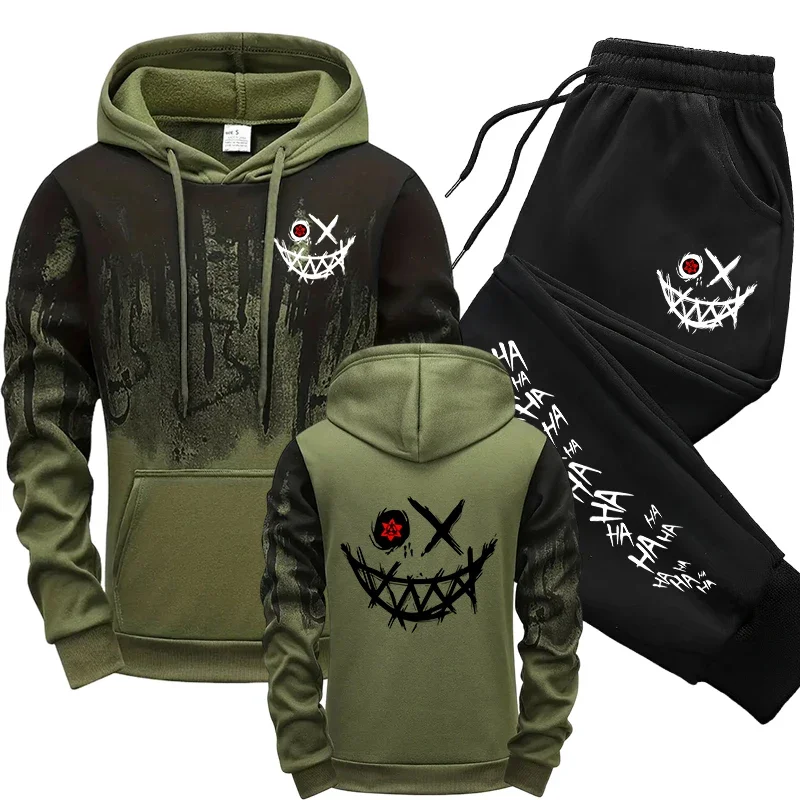 Street Fashion Male - Jesienno-zimowy męski codzienny sportowy komplet dresowy