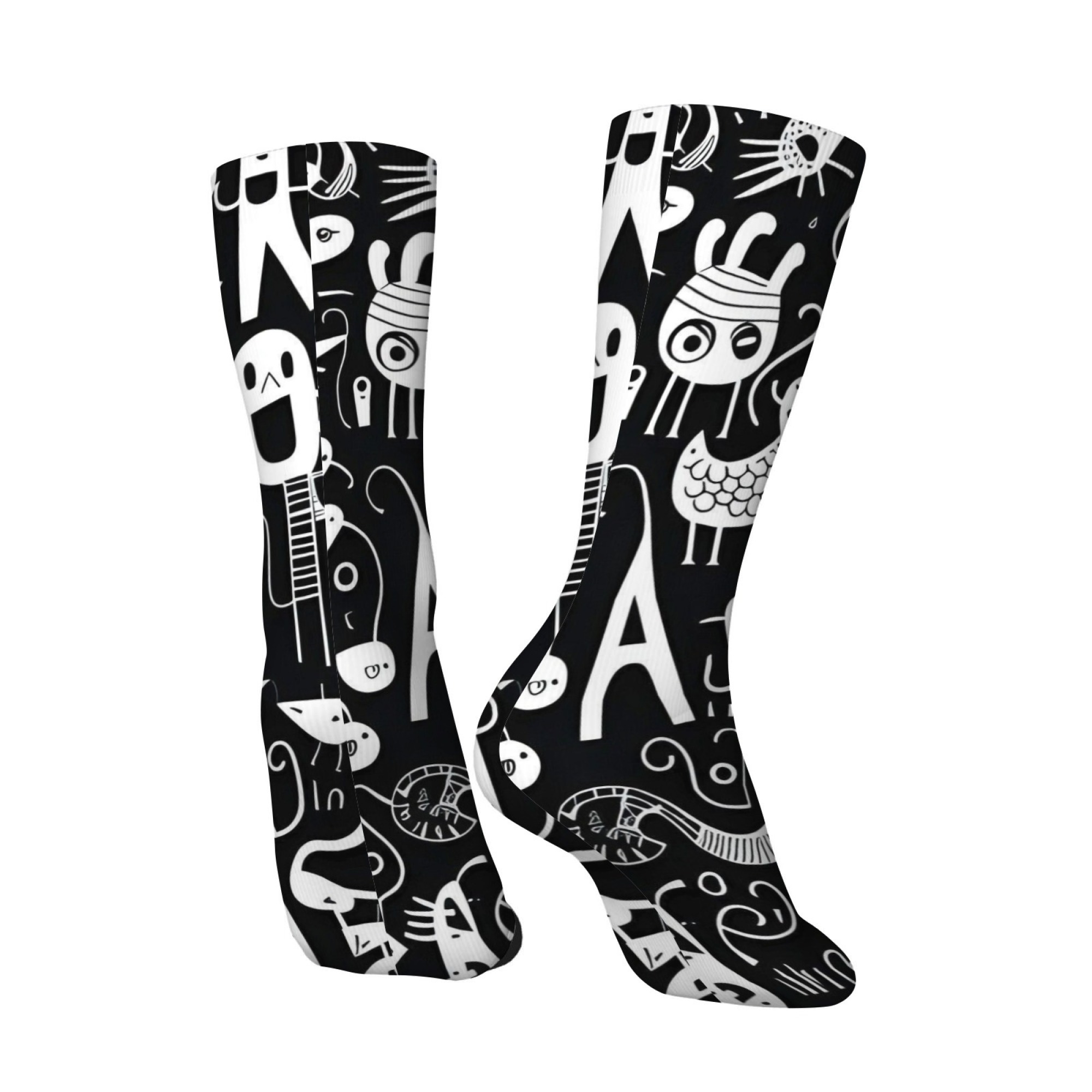 Czarne-białe męskie skarpety z – Quirky Street Fashion recenzja i cena