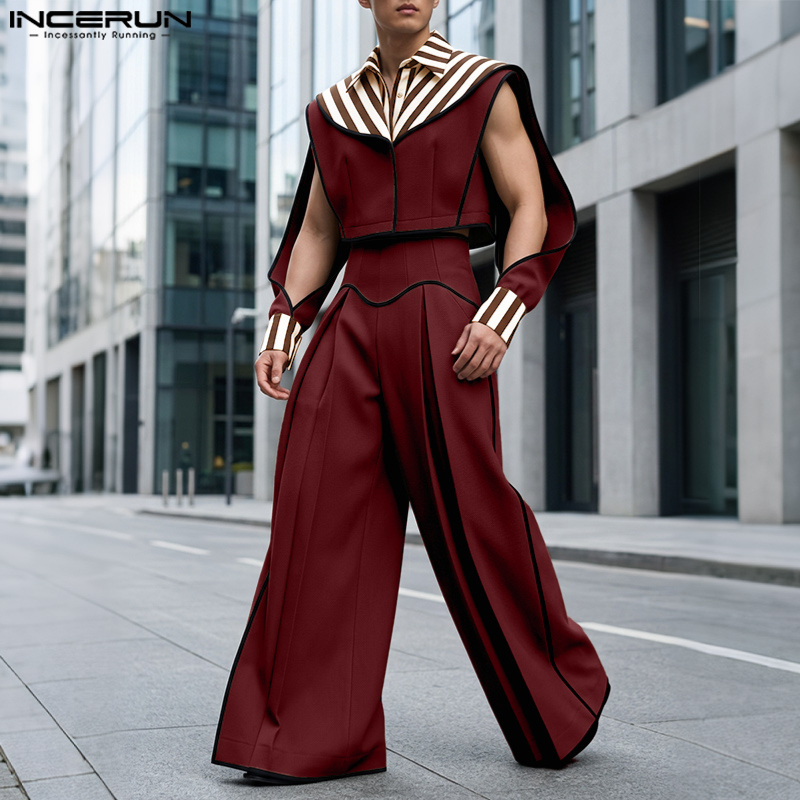 INCERUN Zestawy Męskie Patchwo – Street Fashion Male recenzja i cena