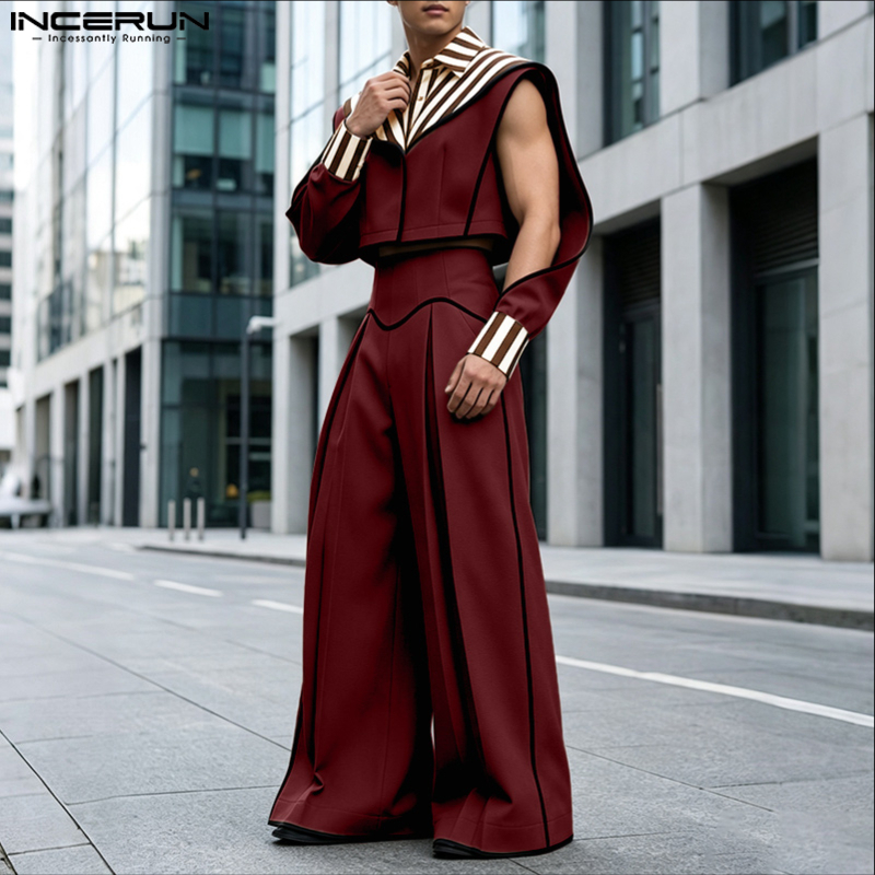 INCERUN Zestawy Męskie Patchwo – Street Fashion Male recenzja i cena
