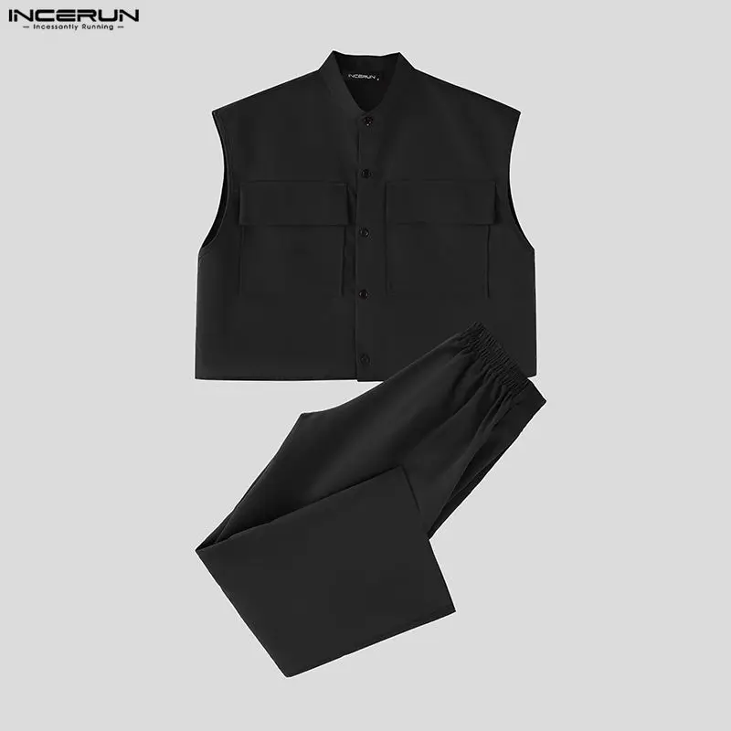 INCERUN Męskie Komplety Bez Rę – Fashion Streetwear recenzja i cena