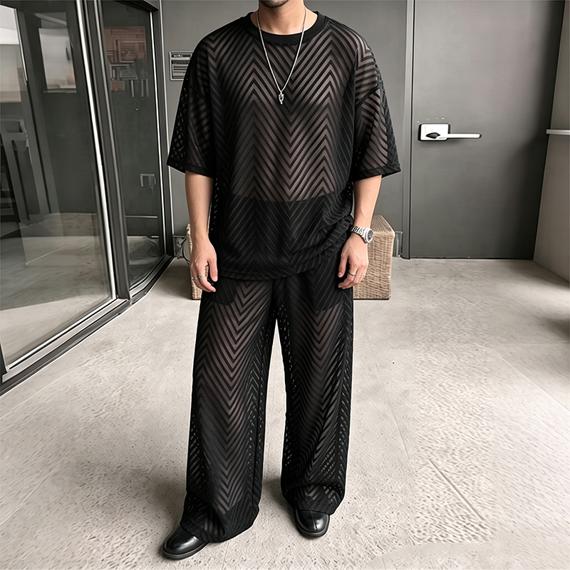 INCERUN Męskie Komplety Przezr – Street Fashion Dance recenzja i cena
