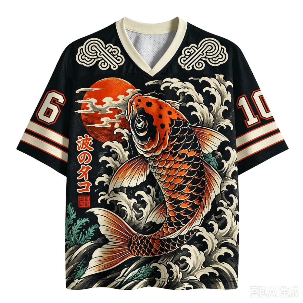 Japońskie ryby koi, fale, spor – Street Fashion In Japanese recenzja i cena