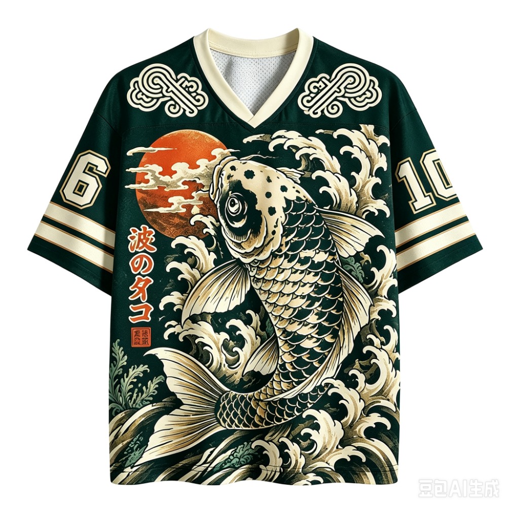 Japońskie ryby koi, fale, spor – Street Fashion In Japanese recenzja i cena