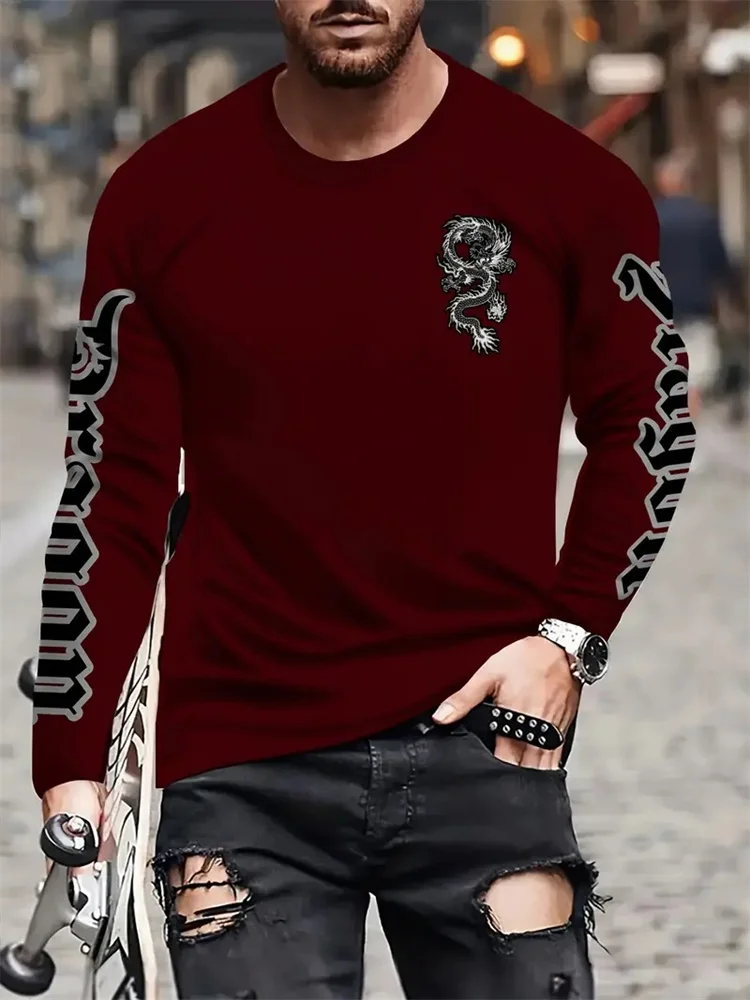 Prosty nadruk Longteng, jesien – Street Fashion Us recenzja i cena